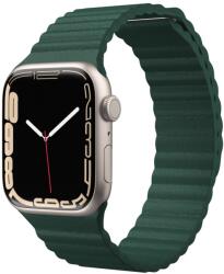 NEXT ONE Apple Watch 4/5/6/7/8/SE/Ultra (42/44/45/49mm) Next One bőr óraszíj levélzöld (AW-4244-LTHR-GRN)
