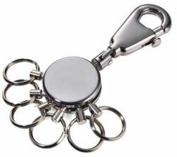 TROIKA Kulcstartó, 6 gyűrűvel, TROIKA "Patent", ezüst (TROKYR60MC) - primatinta