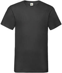 Fruit of the Loom Férfi póló Rövid ujjú Fruit of the Loom Valueweight V-Neck-Tee - 4XL, Fekete