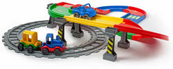 Wader Wader: Play Tracks Railway - Set de joacă Cale ferată și autostradă, 3, 4 m (51530)