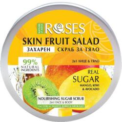 Nature of Agiva Scrub pentru față și corp Mango, avocado și kiwi - Nature of Agiva Roses Body Fruit Salad Nourishing Sugar Scrub 200 ml
