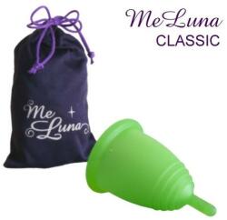 Me Luna Cupă menstruală cu picioruș, mărimea L, verde - MeLuna Classic Menstrual Cup