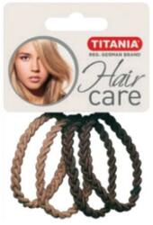 Titania Elastice de păr, împletite, 4, 5 cm, 4 buc, maro - Titania 4 buc