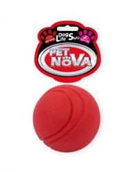 PET NOVA DOG LIFE STYLE Kutya teniszlabda 5cm, piros, marhahús ízesítéssel
