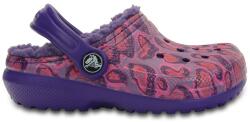 Crocs Kids Classic Lined Graphic Clog bélelt gyerek papucs (203508-90L C12)