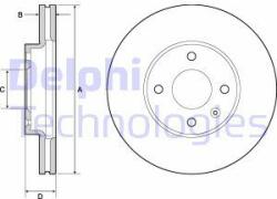 DELPHI Disc frana DELPHI BG4671C (BG4671C) - automobilus