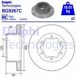 DELPHI Disc frana DELPHI BG9267C - automobilus