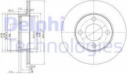 DELPHI Disc frana DELPHI BG2215 (BG2215) - automobilus