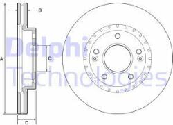 DELPHI Disc frana DELPHI BG4565C (BG4565C) - automobilus