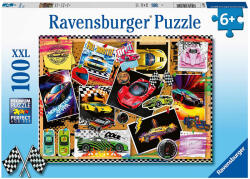 Ravensburger Puzzle Ravensburger Masini De Curse, 100 Piese (ARA-RVSPC12899)