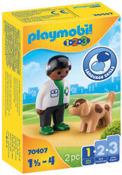 Playmobil 1.2. 3 Veterinat Cu Catel Playmobil (ARA-PM70407)