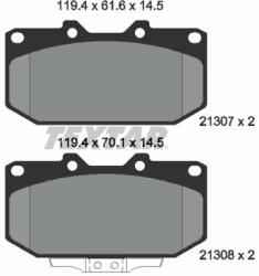 TEXTAR set placute frana, frana disc TEXTAR 2130701 (2130701)