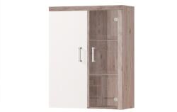 Mobikon Vitrina suspendabila mdf maro stejar san marino crem Cheris 90x35x111 cm (0000237226)