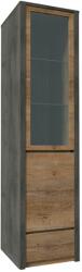 Mobikon Vitrina pal maro stejar lefkas inchis gri Montana 50x43x197 cm (0000237720) Vitrina
