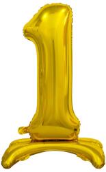 GoDan Balon din folie 1 cu suport auriu 74 cm