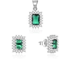 Beneto Set elegant de bijuterii cu zirconi TAGSET198 (pandantiv, cercei)