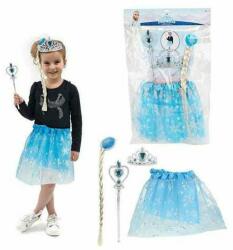 Toi-Toys Costum Ice Princess cu Fustita, Diadema si Bagheta magica. Toi-Toys TT12456 (TT12456_Albastru)