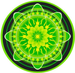 Bindu Mandala Ablakmatrica - Egészség zöld fekete