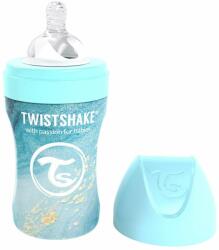 Twistshake Biberon Twistshake - Marble blue, inox, 260 ml (78549)