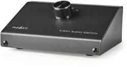 Nedis Audio switch 4 port (3x RCA + 1x 3, 5mm) - manuális [ASWI2404BK]