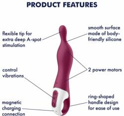 Satisfyer A-Mazing 2 A-pont és G-pont vibrátor - bordó