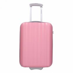KROKOMANDER kr-1002-1S rózsaszín kabin méretű bőrönd