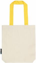 Neutral Bevásárlótáska színes táskafülekkel organikus Fairtrade biopamutból - Természetes / sárga (NE-O90002-1000279290)