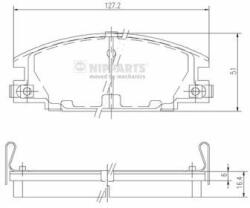 NIPPARTS set placute frana, frana disc NIPPARTS J3609004 - automobilus