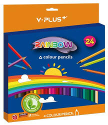 Y-Plus Színes Ceruza Y-Plus Rainbow, háromszögletű, 24 db-os készlet