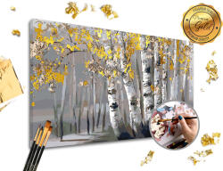Festés számok szerint PREMIUM GOLD - Nyírfa liget (kifestő) - artmie