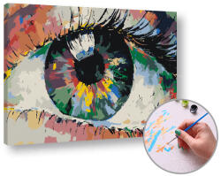  Paint by Numbers "Színes szem" - Alacsony nehézségi szint - artmie