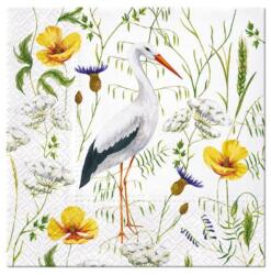  Decoupage szalvéták Stork in Grassland - 1 db (decoupage)