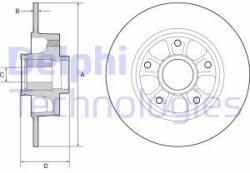DELPHI Disc frana DELPHI BG9230RSC (BG9230RSC) - automobilus