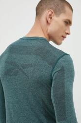 Reebok edzős hosszú ujjú United By Fitness Speed Myoknit zöld, sima - zöld S