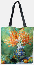 SHOPIKA Geanta shopper din material textil, cu imprimeu inspirat dintr-o pictura cu natura statica Multicolor