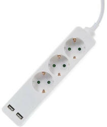 V-TAC 3 Plug + 2 USB 1,5 m (19900)