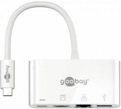 Goobay USB-C - HDMI / Ethernet RJ45 / USB 3.0 A / USB-C Alb (62105) (62105)