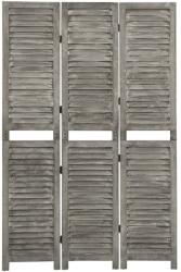 vidaXL szürke 3 paneles tömör faparaván 106, 5 x 166 cm (338574) - vidaxl