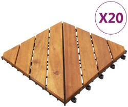vidaXL Plăci pardoseală, 20 buc. , maro, 30x30 cm, lemn masiv de acacia (3114666)