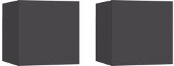 vidaXL Noptiere, 2 buc. , negru, 30, 5x30x30 cm, lemn prelucrat (3079713)