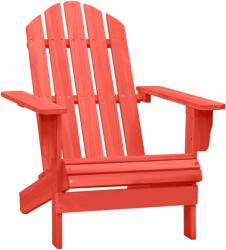 vidaXL Scaun de grădină Adirondack, roșu, lemn masiv de brad (315873)