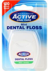 Beauty Formulas Ață dentară cu aromă de mentă - Beauty Formulas Active Oral Care Dental Floss Mint Waxed 100m