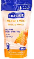 On Line Săpun lichid - On Line Milk & Honey Liquid Soap 500 ml