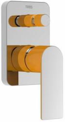 TRES Loft Colors egykaros falba építhető 2 utas zuhanycsaptelep borostyán-króm 20018001AM (20018001AM)
