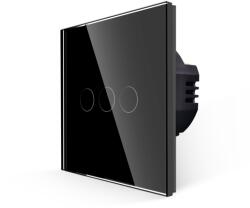Luxion Intrerupator Triplu cu Touch din Sticla LUXION - culoare negru