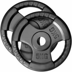 MAXXIVA Súlytárcsa szett gumi bevonatú öntöttvas 2 x 5 kg (ZFF38032) Súlytárcsa
