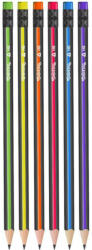 Colorino Grafitceruza HB radírral, Colorino School Stripes trio, háromszög test