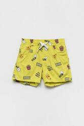 United Colors of Benetton pantaloni scurți din bumbac pentru copii culoarea galben, talie reglabila PPYY-SZB051_11X