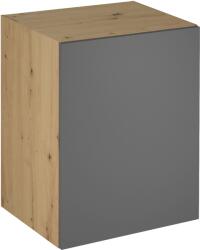 TEMPO KONDELA Felső szekrény, artisan tölgy/szürke matt, univerzális, LANGEN G60G