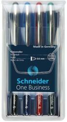 Schneider Roller cu cerneala SCHNEIDER One Business, ball point 0.6mm, 4 culori/set - (N, R, A, V) (S-183094) - officeclass